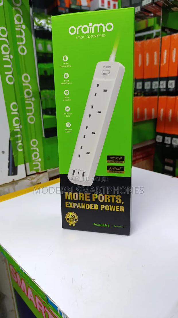 Oraimo Powerhub 2 3250W 2m Power Cord Extension - main view