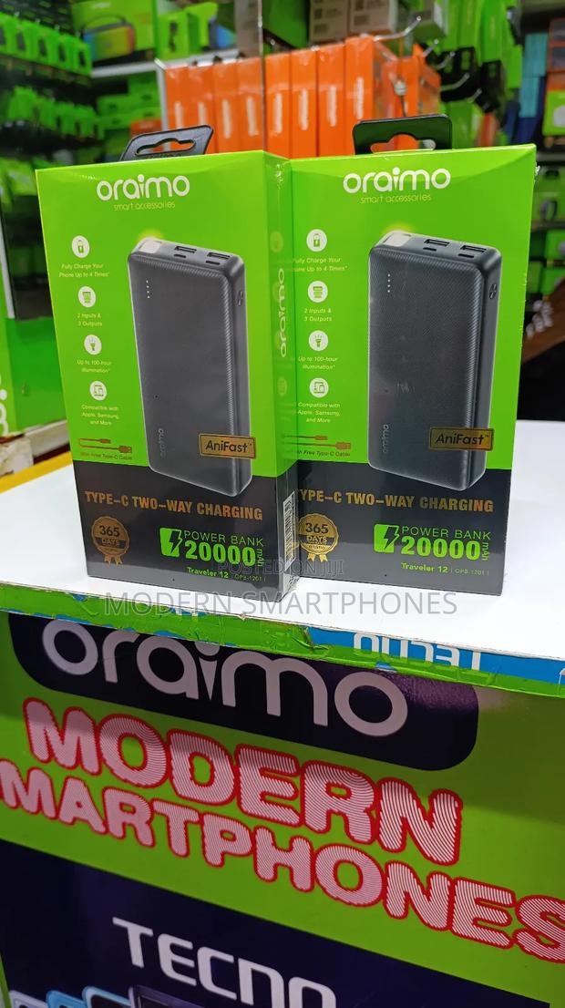 ORAIMO 20000mah Powerbank Type C Output With 3 Outputs - thumbnail 2