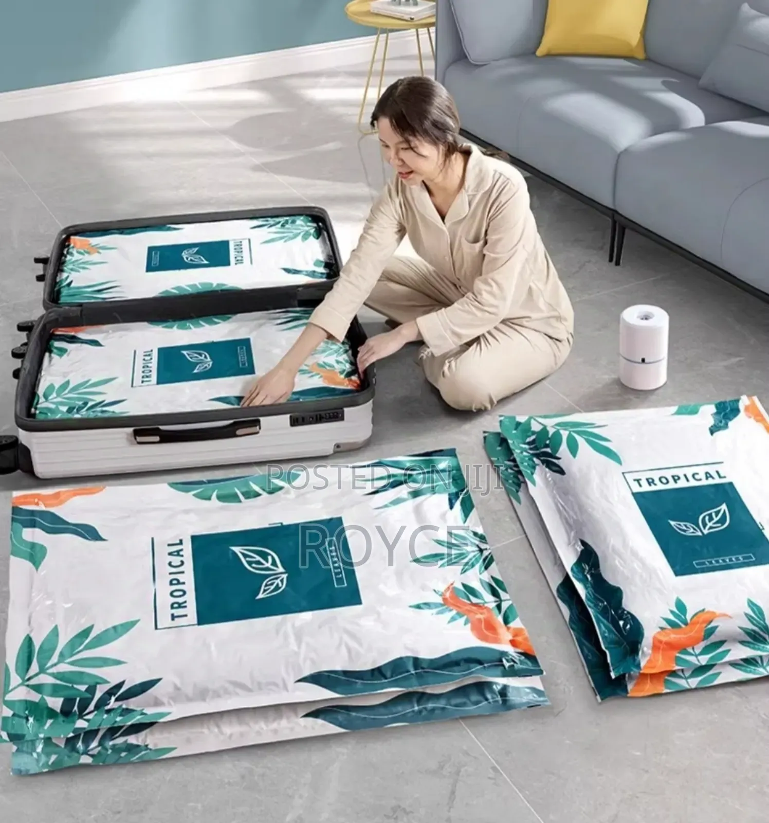 4pcs Vacuum Storage Bags With Electric Pump
