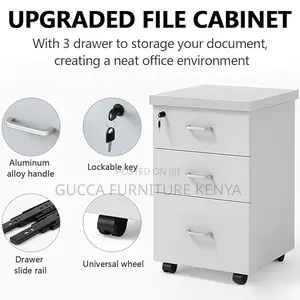 Cabinets:Mobile Pedestal Storage Cabinet With 3-Drawers