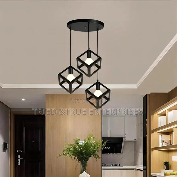 3 in 1 Flat Base Cube Hanging Pendants Lights Tsw4 - main view