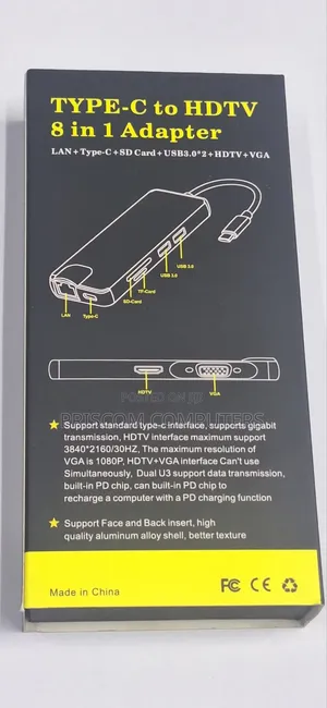 Type C To Hdmi Adapter 8 In 1 Type C Docking Station