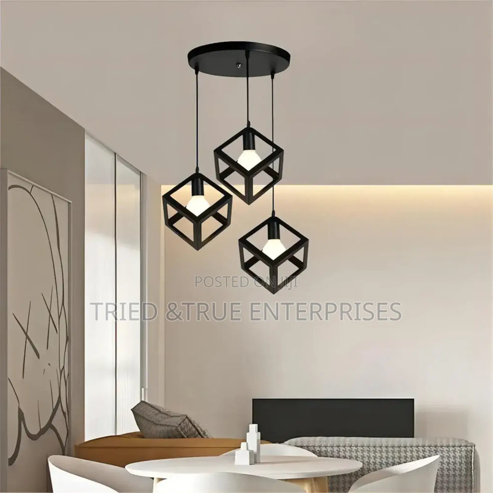 3 in 1 Cube Shape Hanging Pendants Lights Tfx9