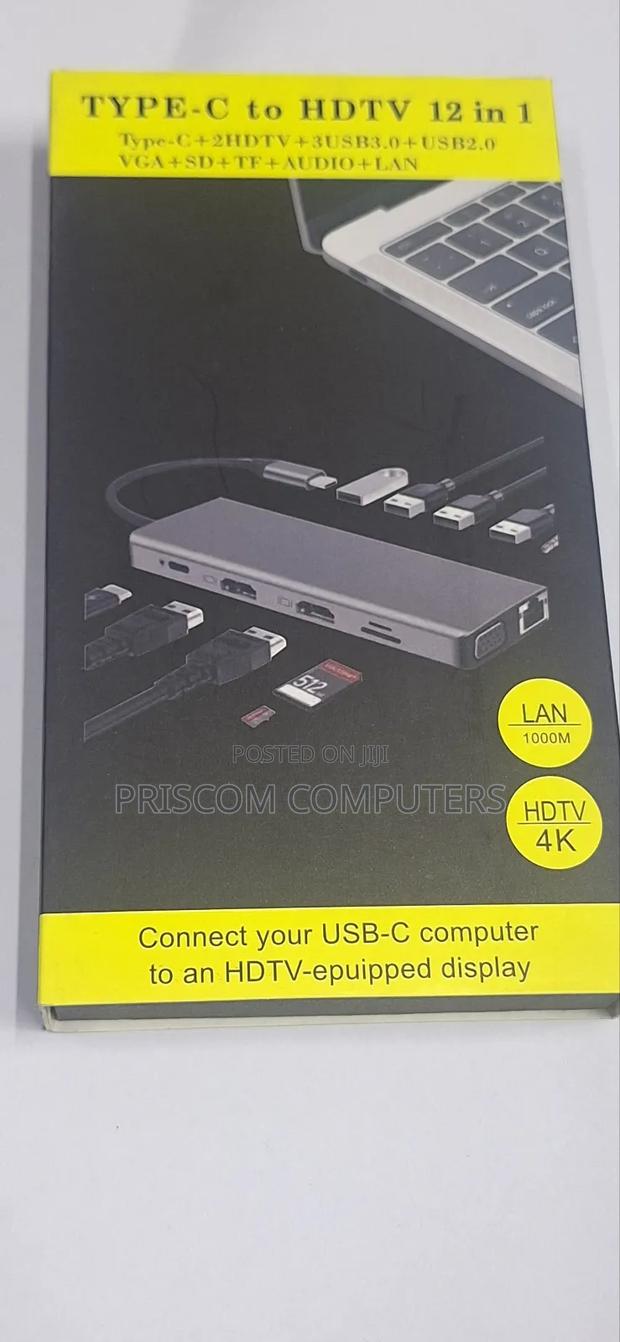 Type C To Hdmi Adapter 12 In 1 Type C Docking Station - thumbnail 3
