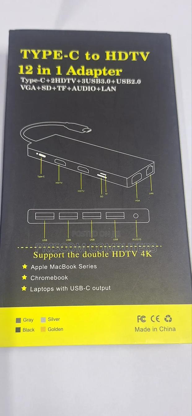 Type C To Hdmi Adapter 12 In 1 Type C Docking Station - thumbnail 4