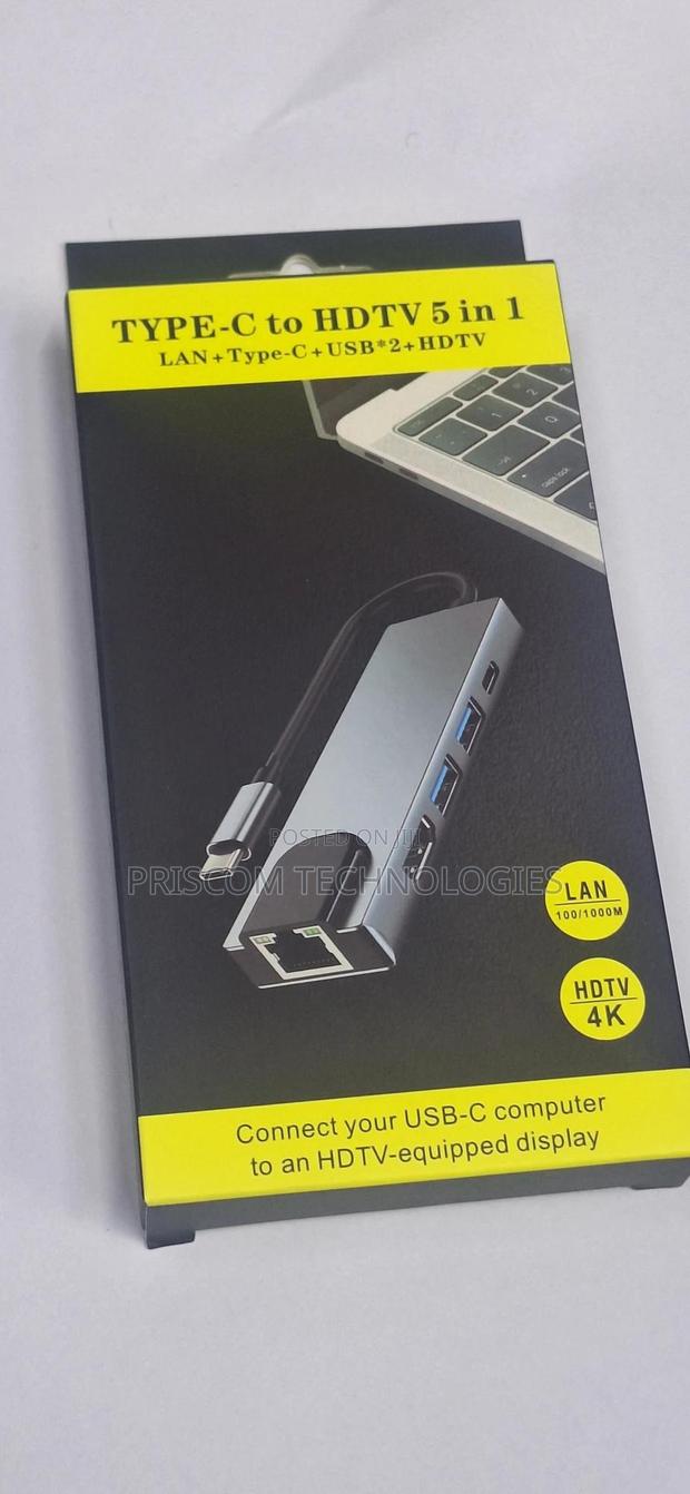 Type C To Hdmi Adapter 5 In 1 Type C Docking Station - thumbnail 2