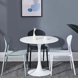 Dining Tables:White Round Marble Bedside Dining Table