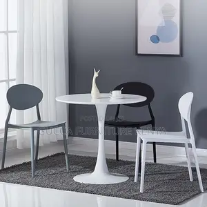 Dining Tables:White Round Marble Bedside Dining Table