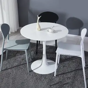 Dining Tables:White Round Marble Bedside Dining Table