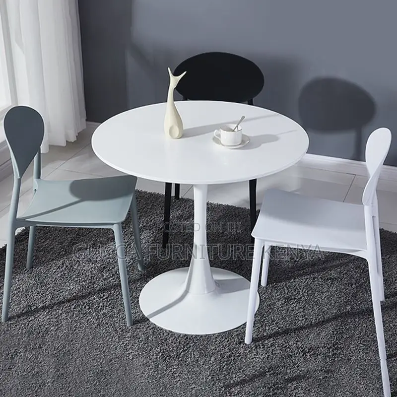 Dining Tables:White Round Marble Bedside Dining Table