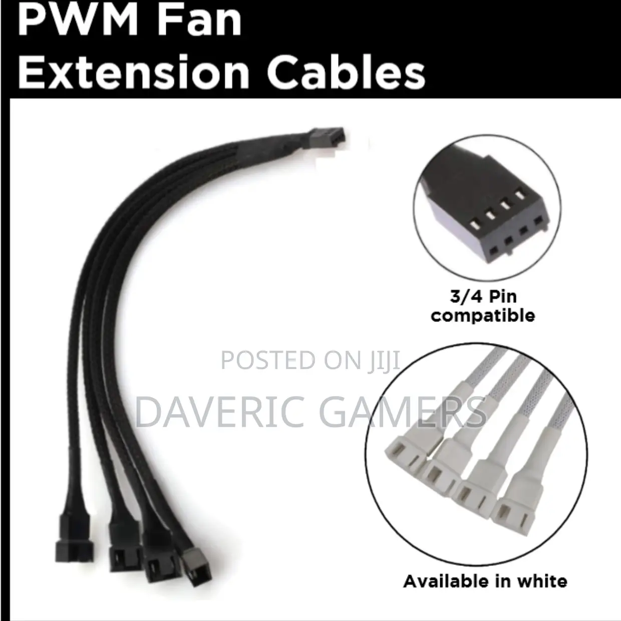 4-Pin 3-Way PWM Case Fan Splitter