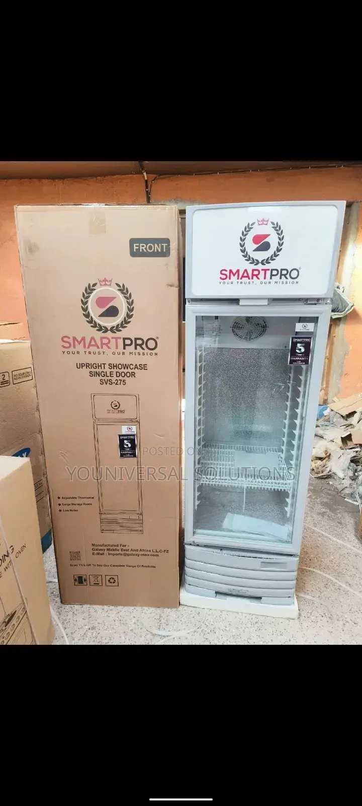 209 Litres SVS-275 Smart Pro Upright Showcase Display