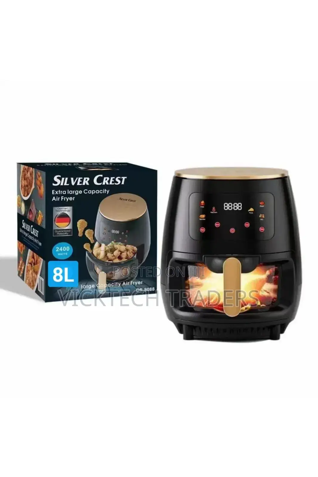 Air Fryer 8 Litres, Silver Crest