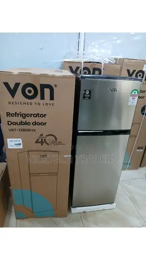 Fridge*VON 138litres Double Door,VRT-138drhx