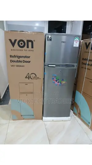 Von VRT-181DRAX Double Door Fridge -181litres