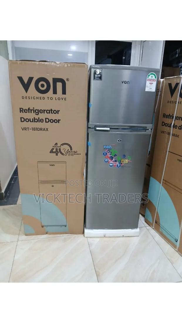 Von VRT-181DRAX Double Door Fridge -181litres