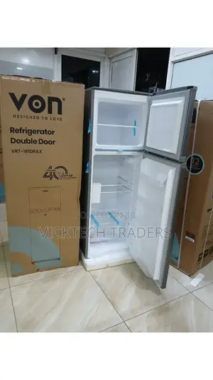 Von VRT-181DRAX Double Door Fridge -181litres