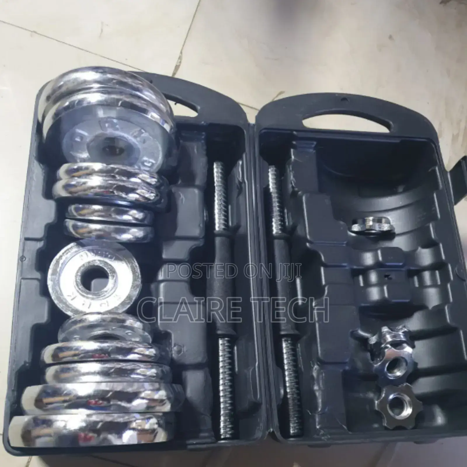 New 20kgs Chrome Dumbbells Set With Case