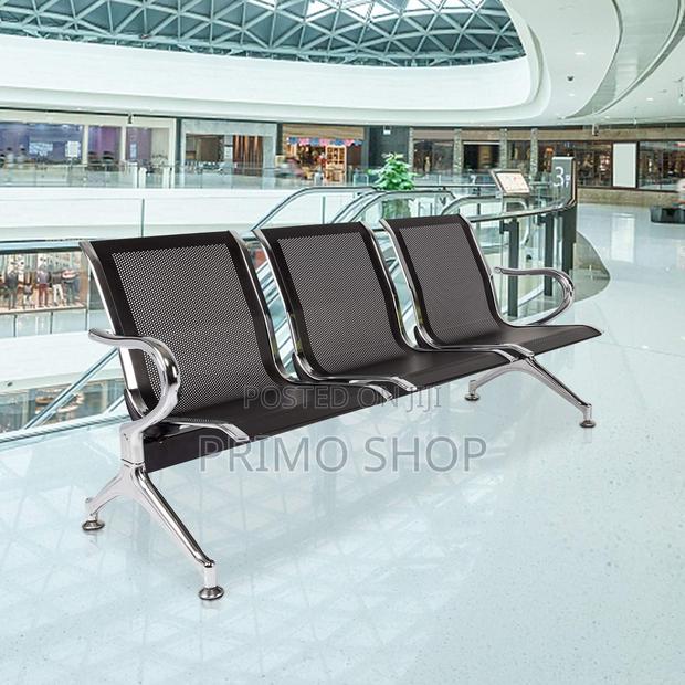 Reception Benches; 3-Link Metallic Office Waiting Bench - thumbnail 7