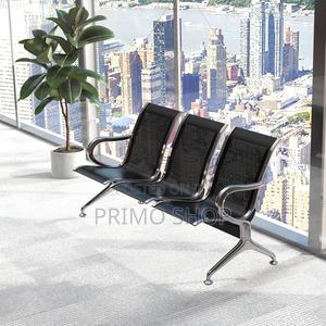 Reception Benches; 3-Link Metallic Office Waiting Bench - thumbnail 2