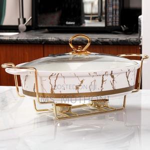 Elegant 2litre Ceramic Casserole Chaffing Dish + Ceramic - thumbnail 2