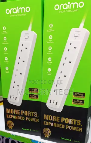 Oraimo Powerhub Smart Fast Charging 4 Extension Socket