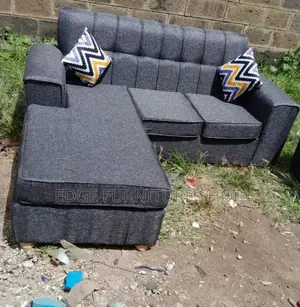 Grey Four Seater Mini Corner Seat Sofa