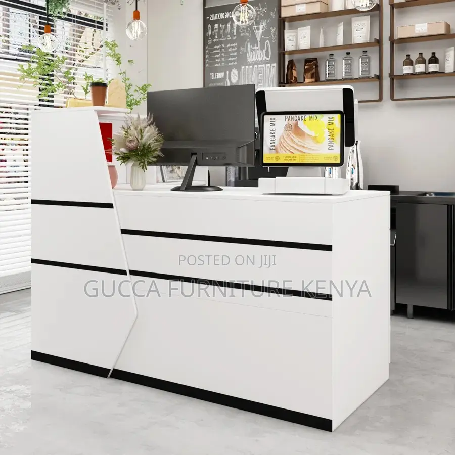 Office Furniture:1600mm L-Shaped Reception Office Desk