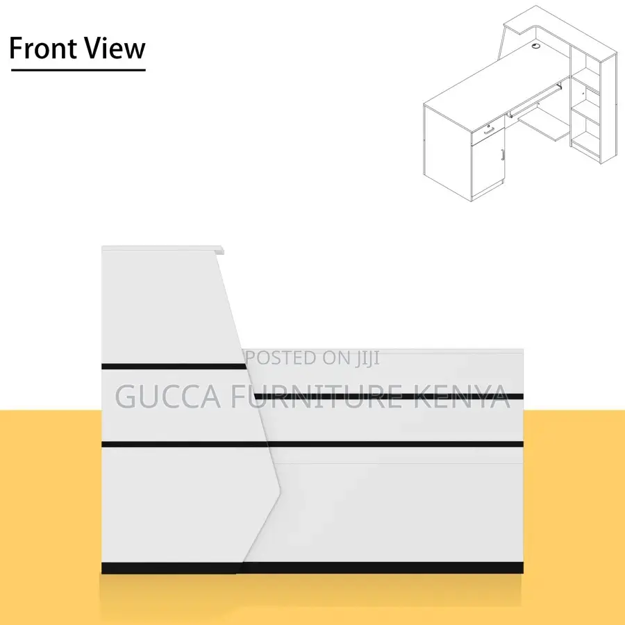 Office Furniture:1600mm L-Shaped Reception Office Desk
