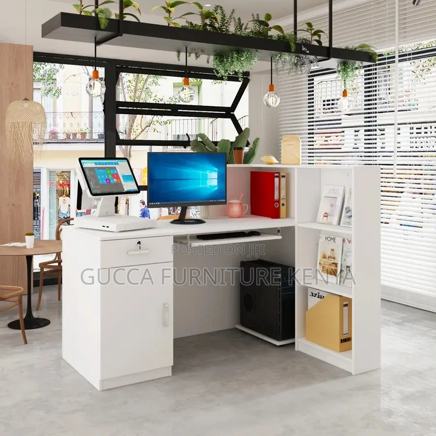 Office Furniture:1600mm L-Shaped Reception Office Desk