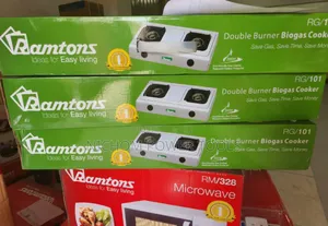 Ramtons 2 Burner Biogas Cooker/Double Burner
