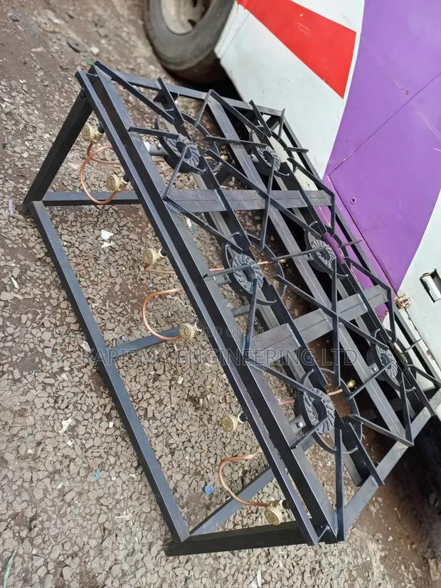 6 Burner Mild Steel Cooking Range - main view