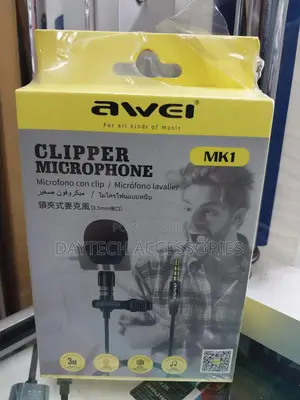 Awei Mini Portable Clip-on Lapel Lavalier Condenser Mic