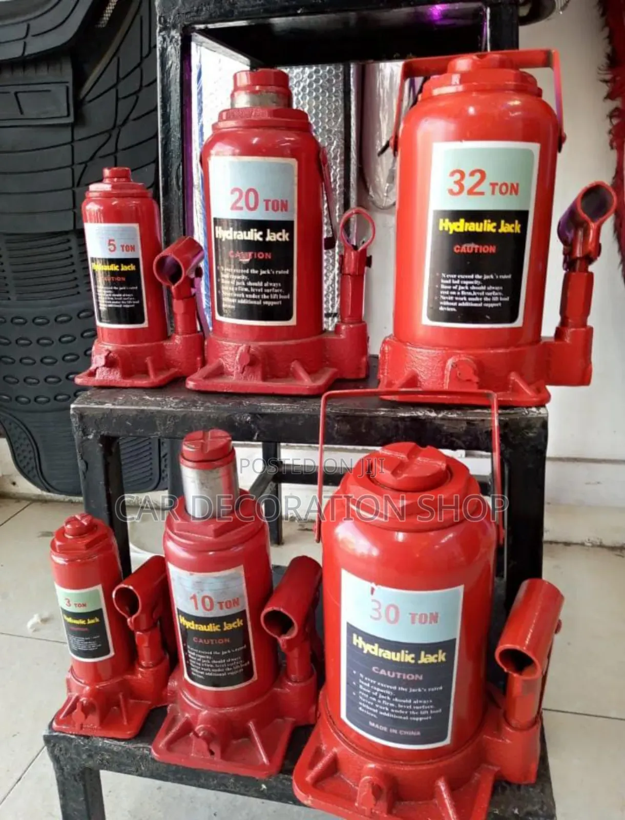 Red Steel Hydraulic Fulcrum Hydraulic Jack Different Tonnes