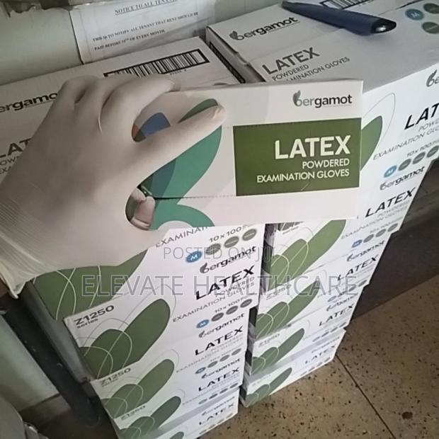Latex Examination Gloves (Powdered Medium Size)