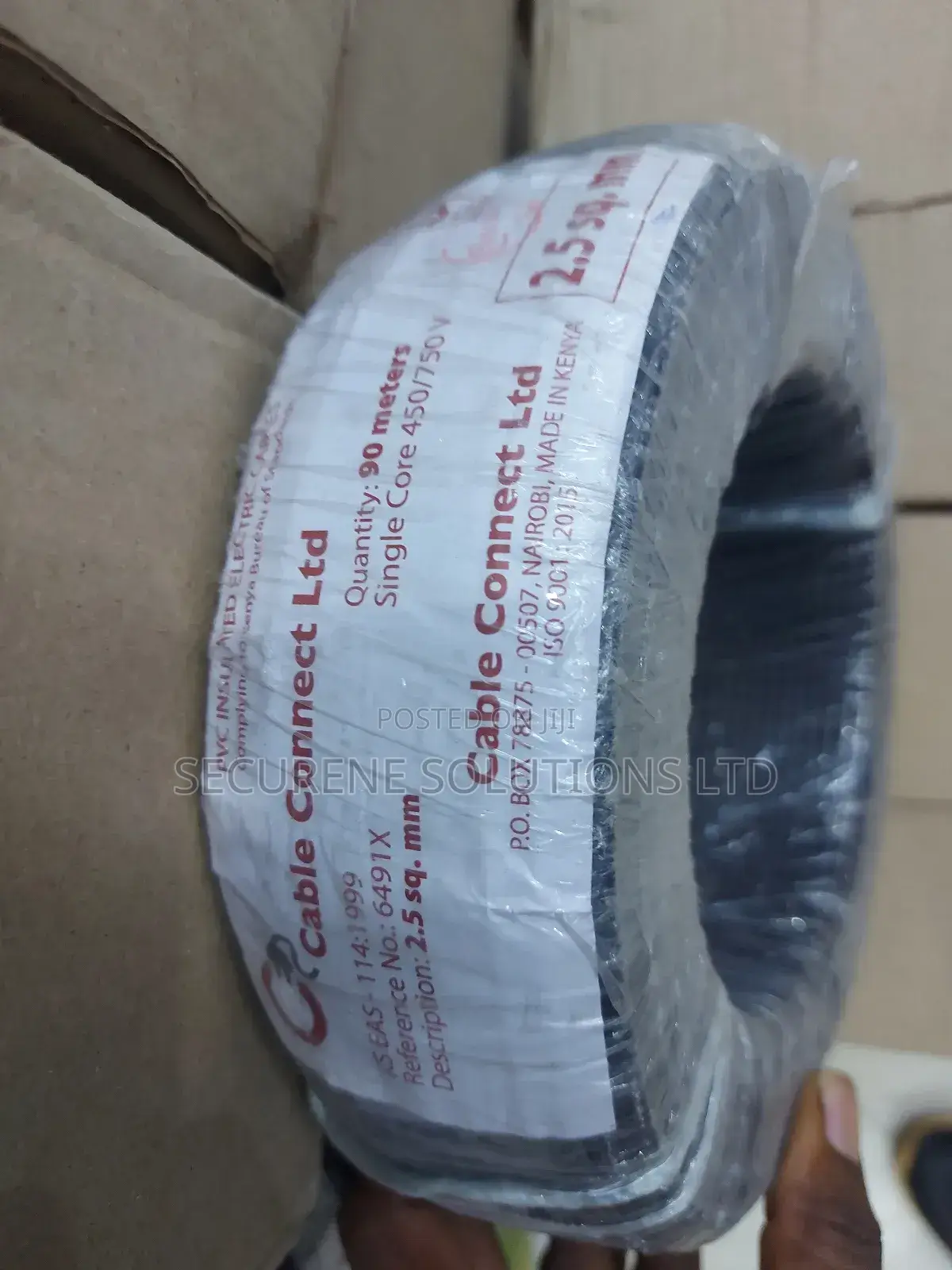 Cable Connect Single Core Cable 2.5mm Black