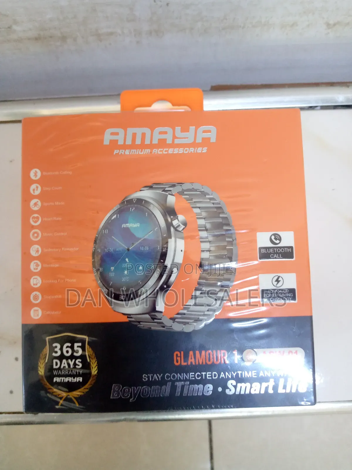 Amaya Glamour 1 Smart Watch With Metallic Straps
