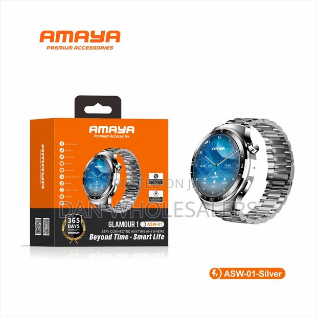Amaya Glamour 1 Smart Watch With Metallic Straps - thumbnail 2