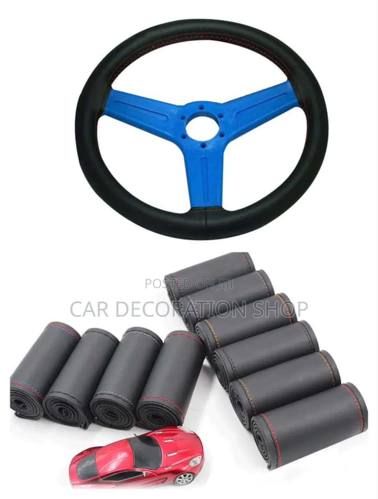 Black Pattern Standard Size Black Sewing Steering Cover