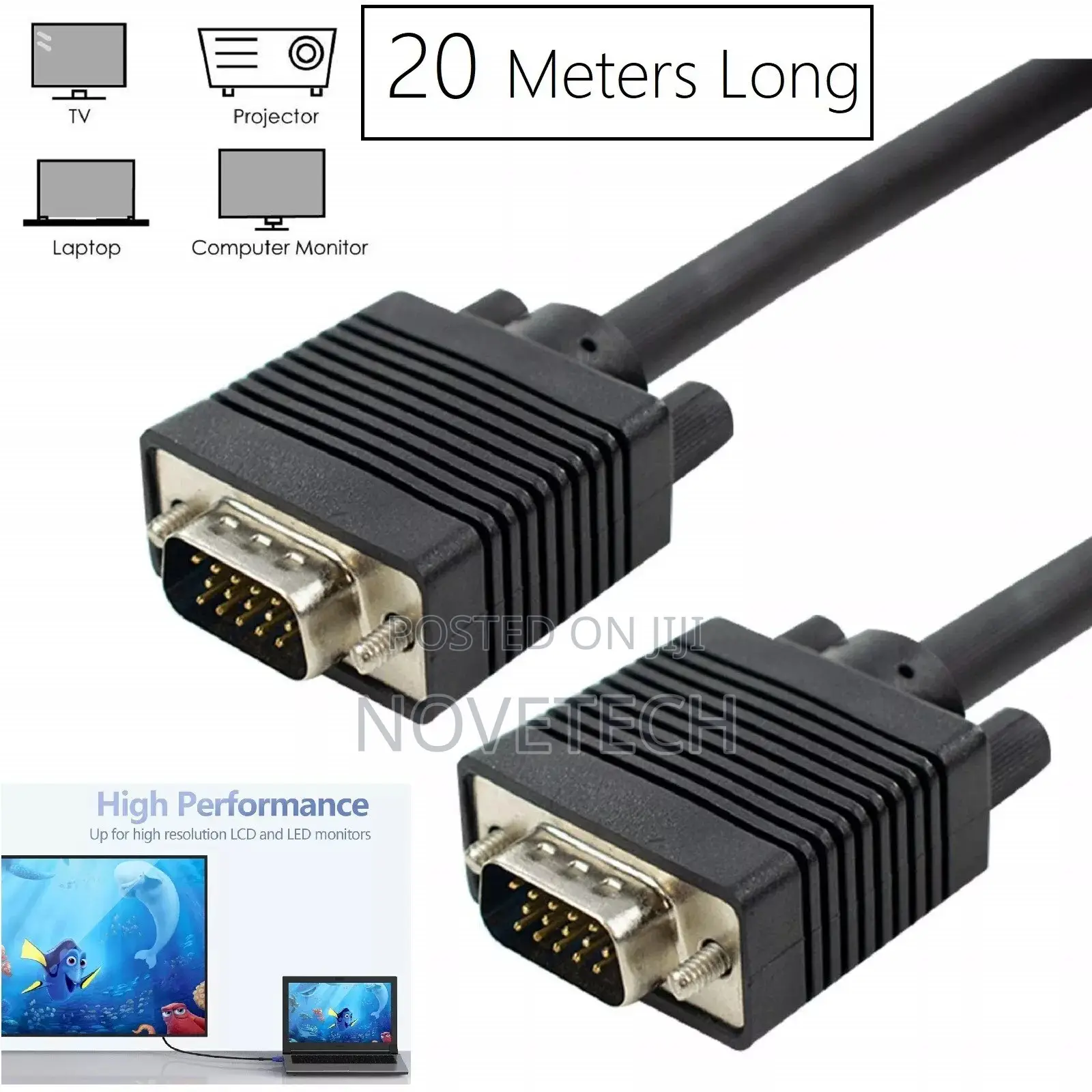 Premium 20m VGA PC Monitor TV Projector Cable