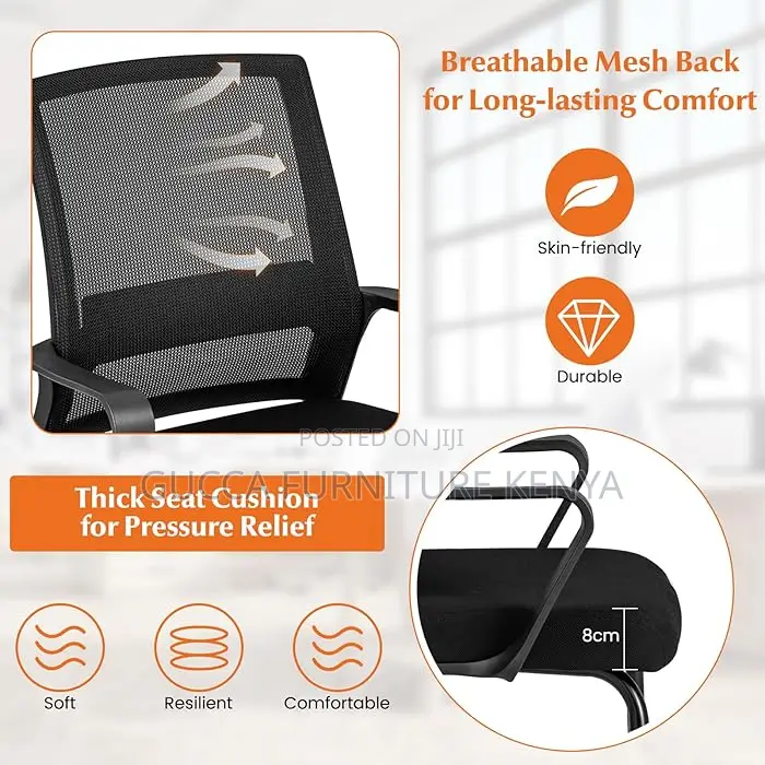 Office Chairs: Executive Mesh Midback Reception Office Chair