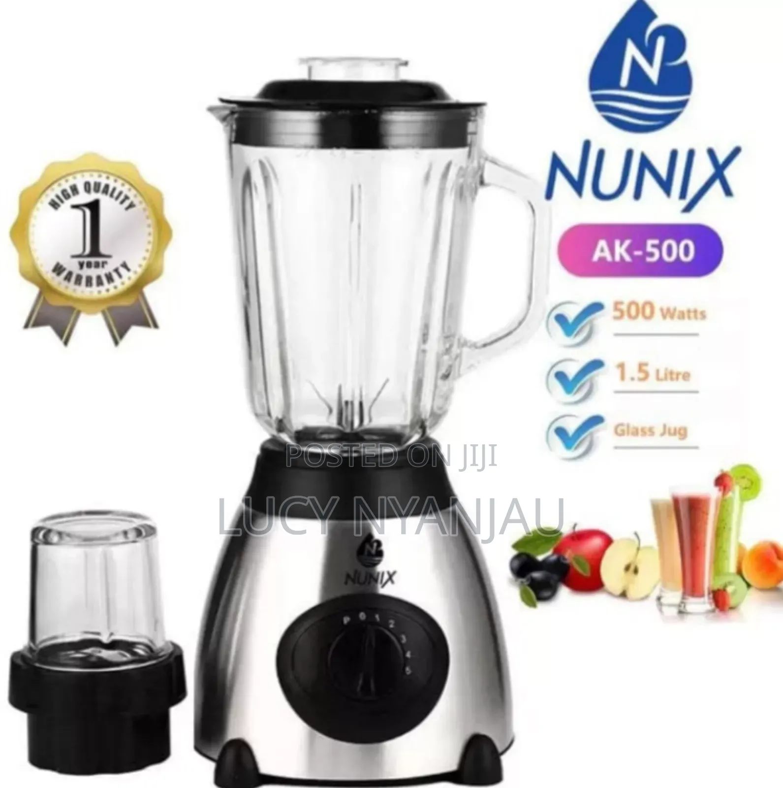 Blender 2 In1 With Grinder Ninix Blender