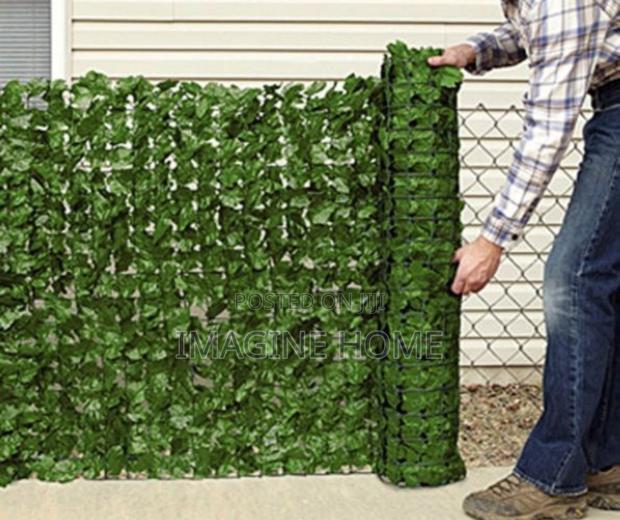 Dark Green Fence Artificial Decor - main view