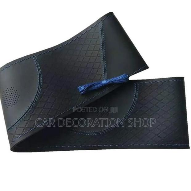 Black Stitches Steering Cover Fits All Car Models - thumbnail 6
