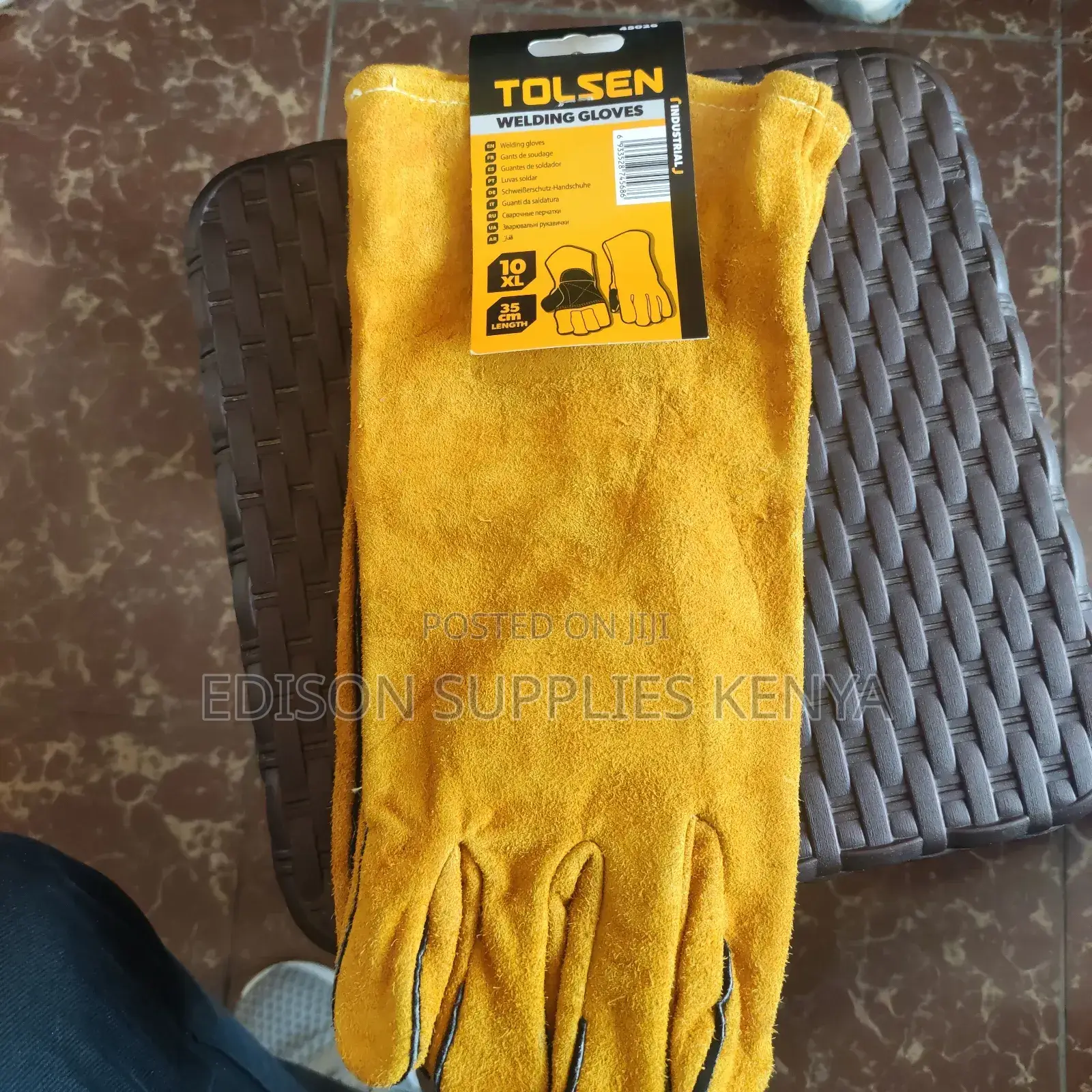 Tolsen Welding Gloves Industrial Yellow Leather Welder Glove