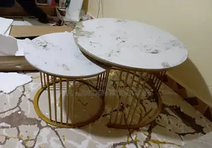 Gold Base Coffee Table Set