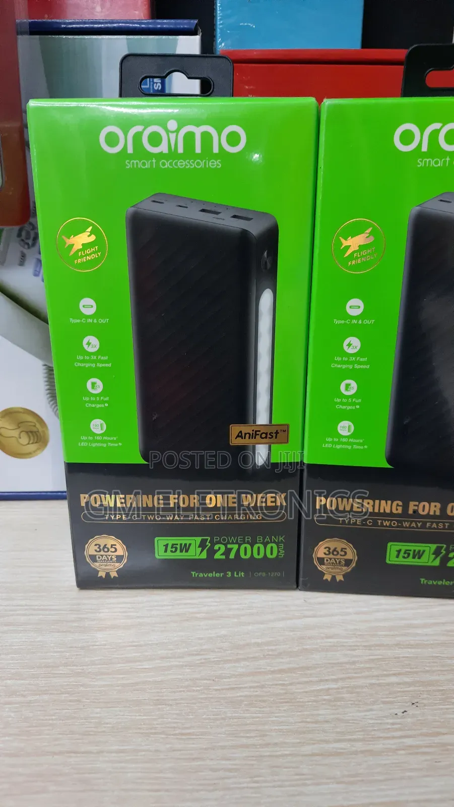 Oraimo Traveler 3 Lit 27000mah 15W Power Bank.