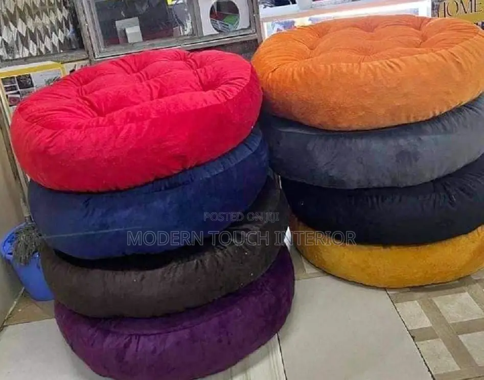Multi-Coloured Round Floor Pillows