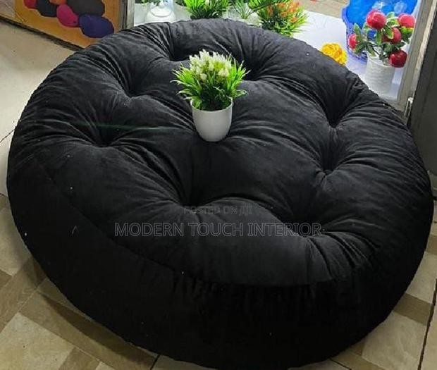 Black Cozy Floor Pillow