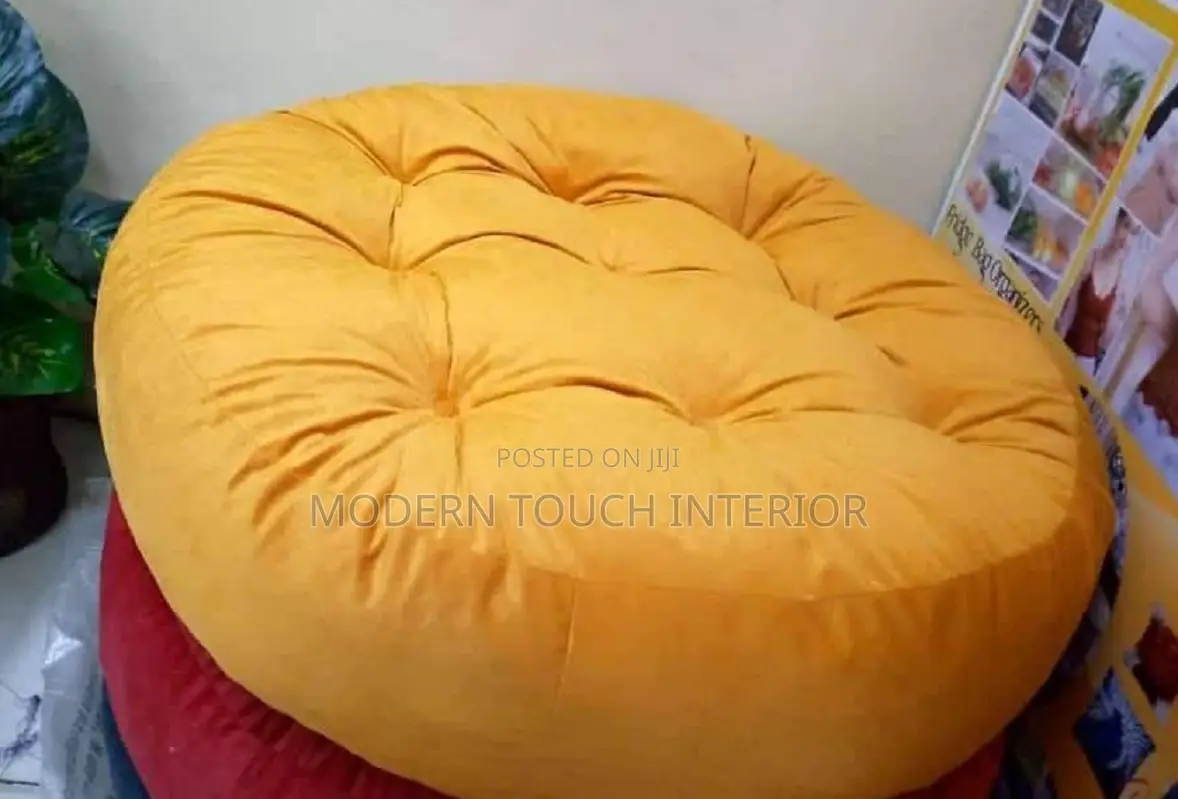Round Mustard Floor Pillows